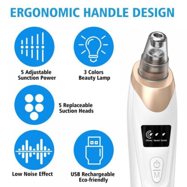 Electric Blackhead Suction Remover – Rechargeable Pore Vacuum for Face Cleaning - Image 5