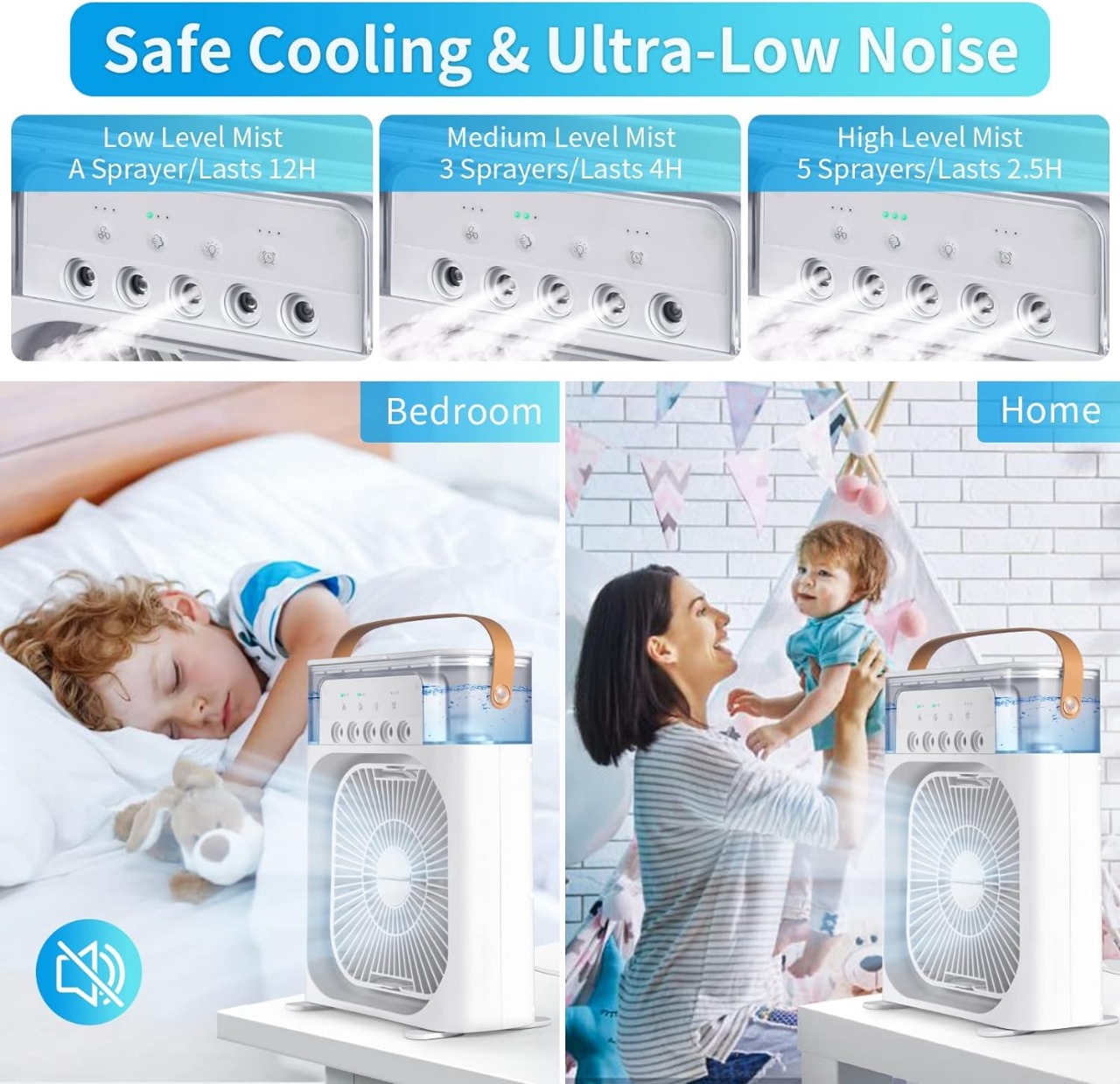 Portable Air Conditioner Fan – Mini AC Cooler with Humidifier & LED Light - Image 6